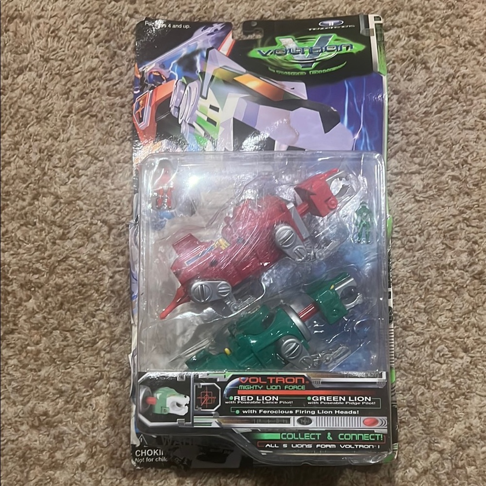 Voltron mighty lion force red lion green lion collect & connect.